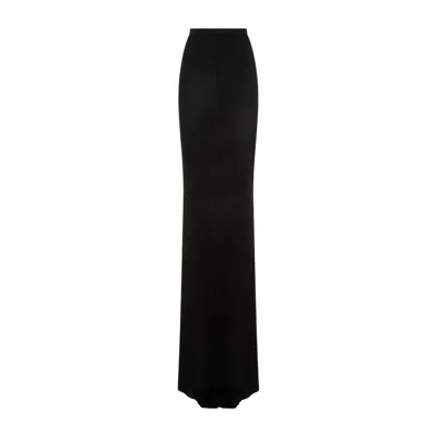 Shop Rick Owens Pillar Long Skirt In Black