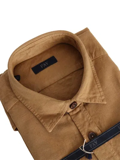 Shop Fay Shirt In Brown