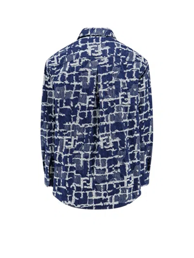 Shop Fendi Jacket In Blue