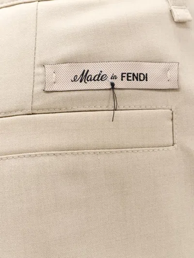 Shop Fendi Shorts In Beige