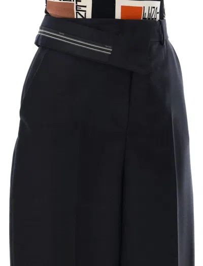 Shop Fendi Tailored Trousers In Black