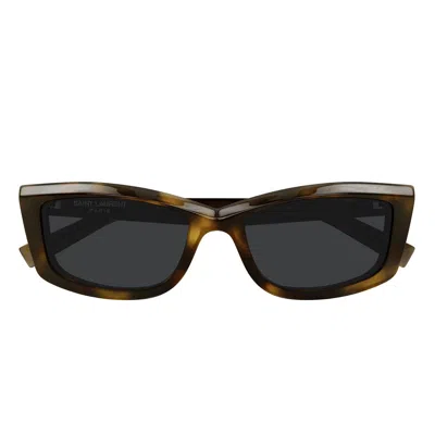 Shop Saint Laurent Eyewear Sunglasses In Havana