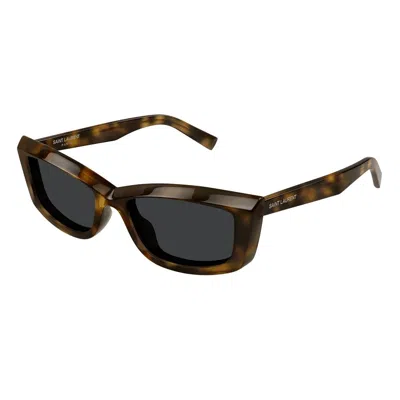 Shop Saint Laurent Eyewear Sunglasses In Havana