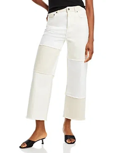 Rails The Getty High Waist Wide Leg Jeans In Ecru Patch