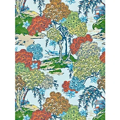 Shop Scalamandre Sea Of Trees Wallcovering In Kaleidescope