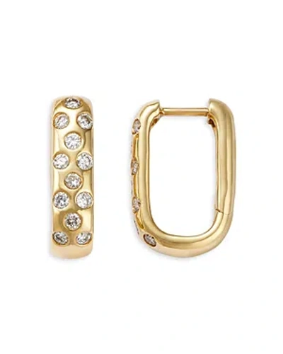 Shop Bloomingdale's Diamond Rectangular Hoop Earrings In 14k Yellow Gold, 0.50 Ct. T.w.