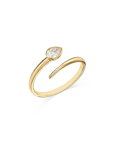 Shop Bloomingdale's Diamond Bypass Ring In 14k Yellow Gold, 0.24 Ct. T.w.