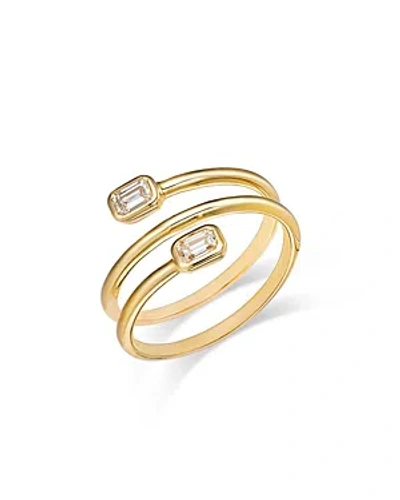 Shop Bloomingdale's Diamond Bypass Ring In 14k Yellow Gold, 0.30 Ct. T.w.
