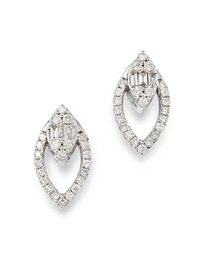 Shop Bloomingdale's Diamond Open Stud Earrings In 14k White Gold, 0.30 Ct. T.w.