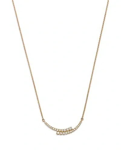 Shop Bloomingdale's Diamond Bypass Necklace In 14k Yellow Gold, 0.30 Ct. T.w.