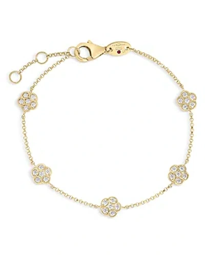 Shop Roberto Coin 18k Yellow Gold Daisy Diamonds By The Inch Chain Bracelet - 100% Exclusive