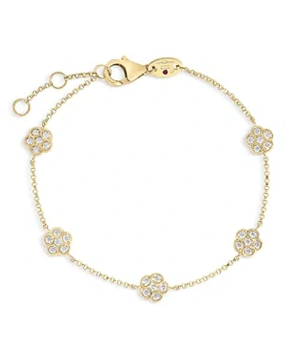 Roberto Coin 18k Yellow Gold Daisy Diamonds By The Inch Chain Bracelet - Exclusive In Gold