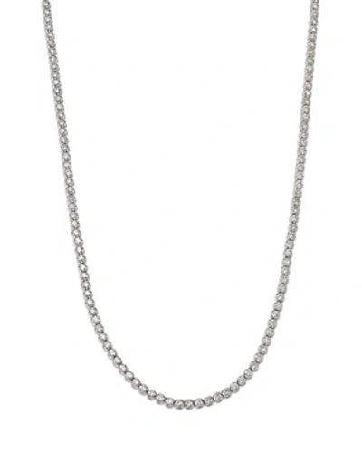 Shop Bloomingdale's Diamond Crown Set Tennis Necklace In 14k White Gold, 5.0 Ct. T.w.