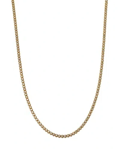 Shop Bloomingdale's Diamond Crown Set Tennis Necklace In 14k Yellow Gold, 5.0 Ct. T.w.