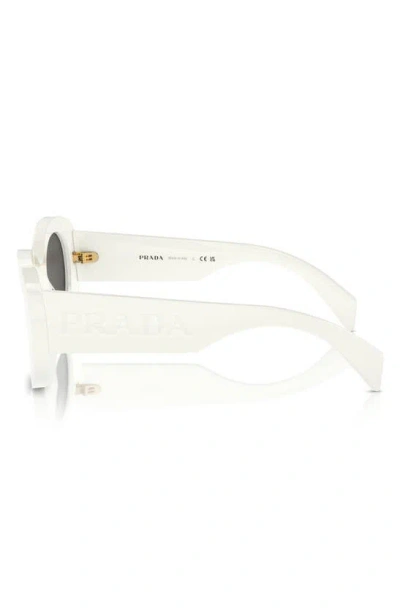 Shop Prada 55mm Oval Sunglasses In Bone