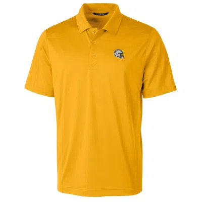 Shop Cutter & Buck Gold Los Angeles Chargers Helmet Prospect Textured Stretch Polo