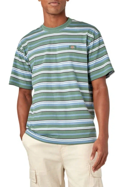 Shop Dickies Glade Spring Stripe Cotton T-shirt In Horizontal Yd Stripe
