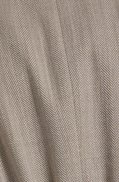 Golden Goose Journey Herringbone Boyfriend Jacket In Dark Olive/ Vintage White