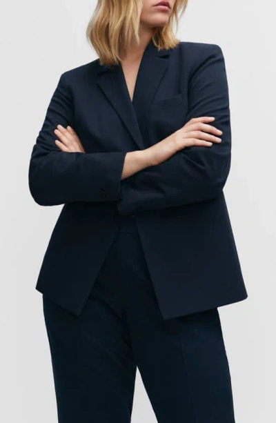 Mango Blazer Dark Navy In Dark Navy