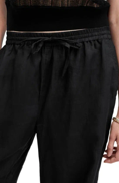 Shop Allsaints Jade Drawstring Pants In Black