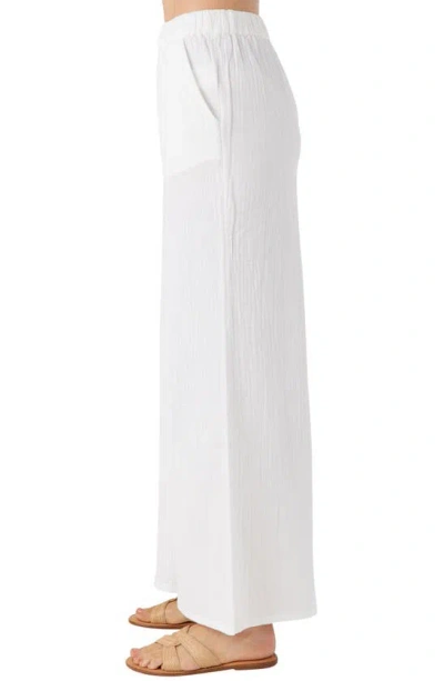 O'neill Caralee Double Gauze Wide Leg Pants In White