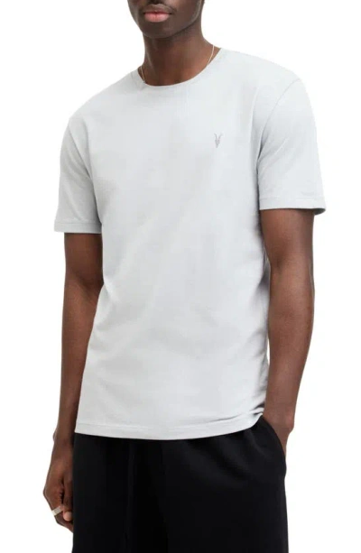 Shop Allsaints Brace Tonic Slim Fit Cotton T-shirt In Smokey Grey