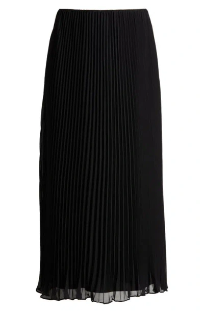 Alex Evenings Pleated Maxi Skirt In Black