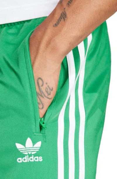 Shop Adidas Originals Adicolor Firebird Sweat Shorts In Green/ White