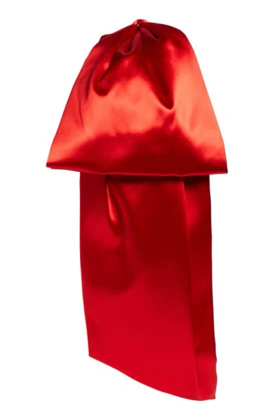 Sandy Liang Small Regalo Satin Handbag In Lipstick