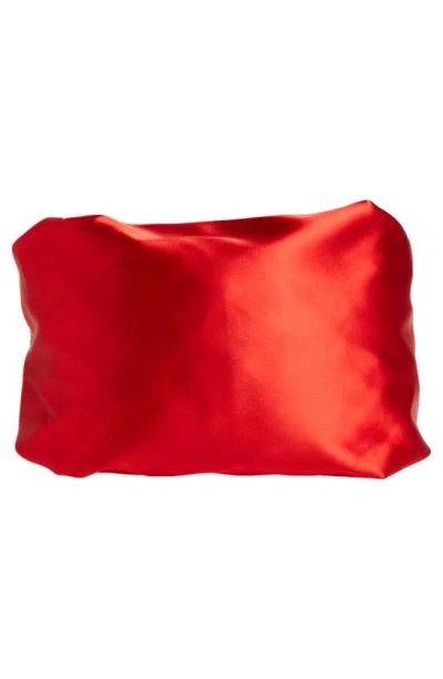 Sandy Liang Small Regalo Satin Handbag In Lipstick