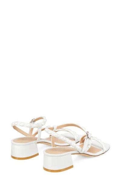 Shop Stuart Weitzman Pearlita 35 Sandal In White.