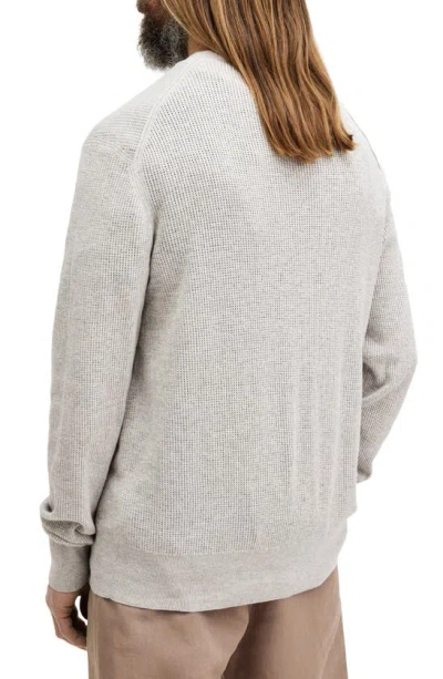 Shop Allsaints Aubrey Cotton Mesh Sweater In Grey Marl