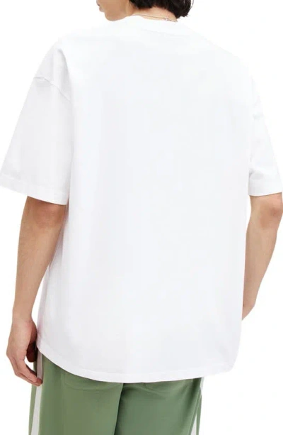 Shop Allsaints Pass Graphic T-shirt In Optic White