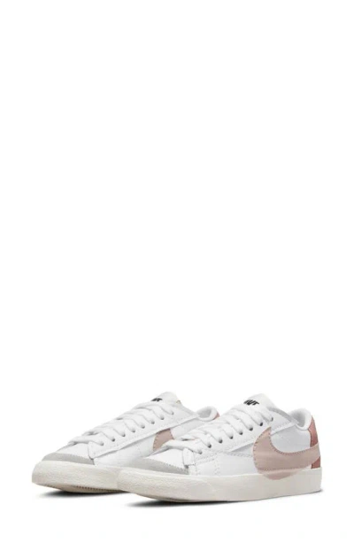 Shop Nike Blazer Low '77 Jumbo Sneaker In White/ Pink Oxford/ Rose