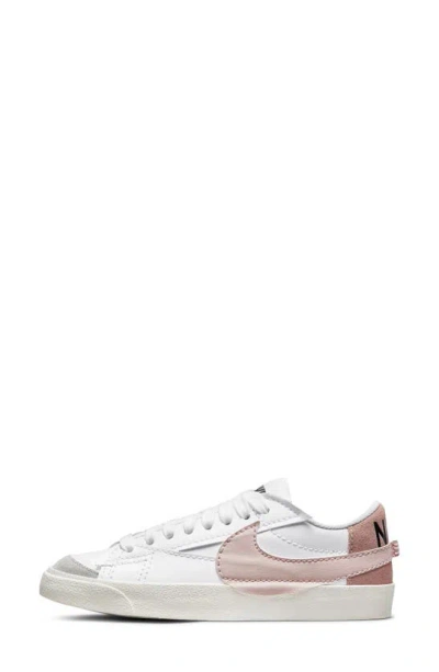 Shop Nike Blazer Low '77 Jumbo Sneaker In White/ Pink Oxford/ Rose