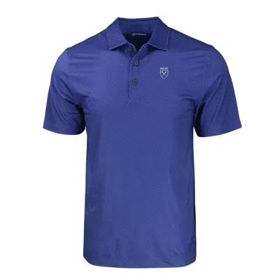 Shop Cutter & Buck Blue Emory Eagles Pike Eco Tonal Geo Print Stretch Recycled Polo