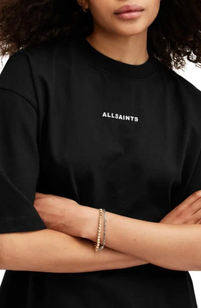 Shop Allsaints Disc Amelie Logo Graphic T-shirt In Black