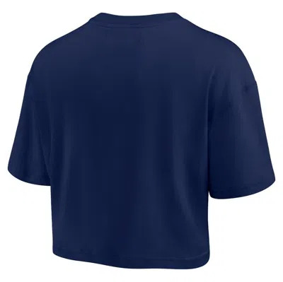 Shop Fanatics Signature Navy Atlanta Braves Elements Super Soft Boxy Cropped T-shirt