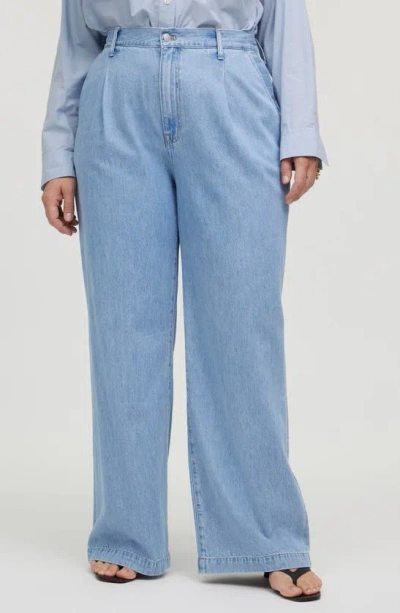 Shop Madewell The Harlow High Waist Wide Leg Jeans In Benicia Wash