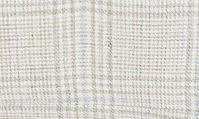 Zegna Pink And White Prince Of Wales Crossover Linen Wool And Silk Fairway Jacket In Beige