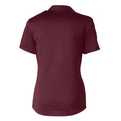 Shop Cutter & Buck Maroon Mississippi State Bulldogs Vault Prospect Textured Stretch Polo In Burgundy