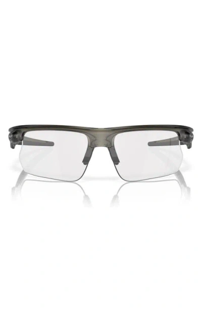 Shop Oakley Bisphaera 68mm Prizm™ Gradient Oversize Polarized Rectangular Sunglasses In Grey Smoke