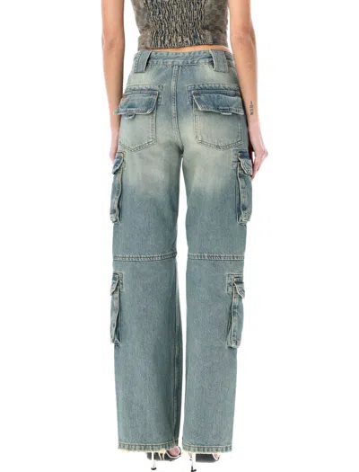 Shop Misbhv Harness Cargo Jeans In Blue