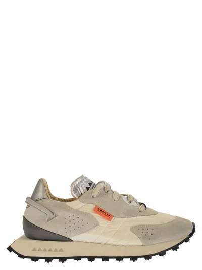 Shop Run Of Vaporix - Suede And Nylon Trainers In Sand