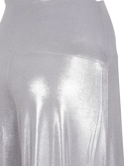 Shop Norma Kamali Trousers Silver