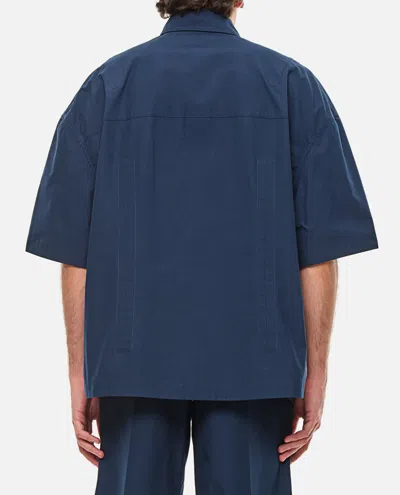 Shop Bottega Veneta Cotton Shirt In Blue