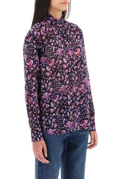 Shop Marant Etoile Organic Cotton Gamble Shirt In Mipk Midnigh Pink
