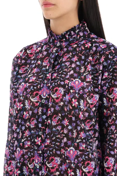 Shop Marant Etoile Organic Cotton Gamble Shirt In Mipk Midnigh Pink