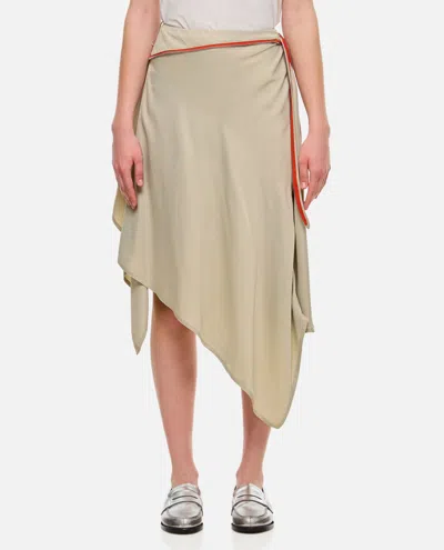 Kiko Kostadinov Asymmetric Midi Skirt In Silver