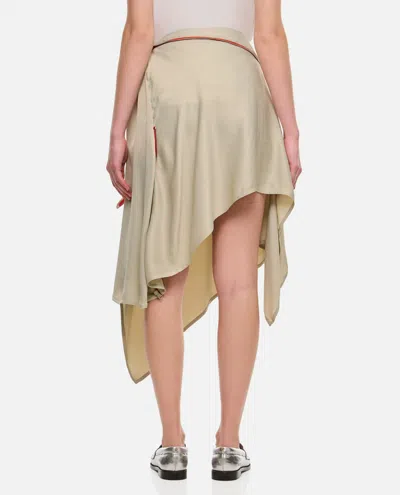 Kiko Kostadinov Asymmetric Midi Skirt In Silver
